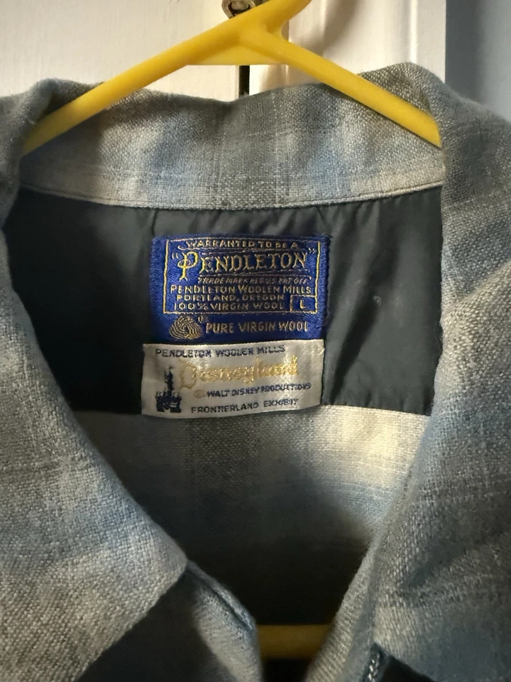 Pendleton × Disneyland Frontierland Wool Shirt L Vintage 60s Walt Disney Prod - Image 3 of 4