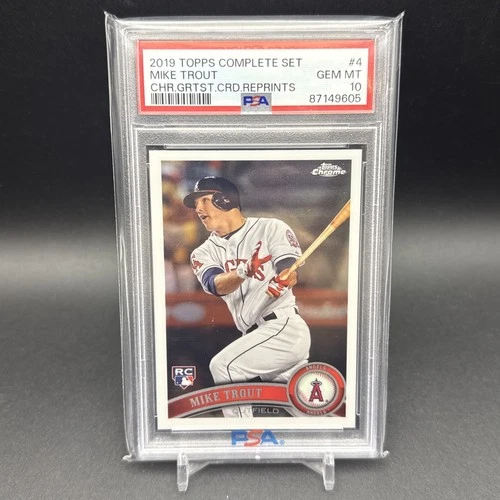2019 Topps Chrome Greatest Card Reprints #4 MIKE TROUT PSA 10 GEM MINT