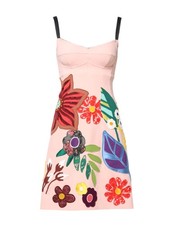 Dolce & Gabbana Pink Floral Print Spaghetti Strap Mini Women's Dress