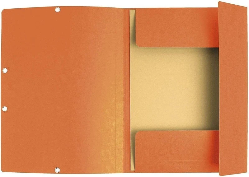 10x Aktenmappe Sammelmappe mit Gummizug 3 Klappen DIN A4 orange Rückenbreite 3,2