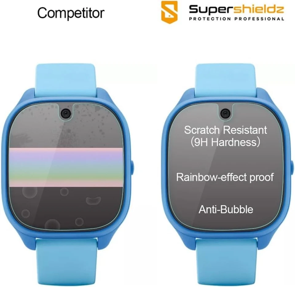 Supershieldz (2 упаковки) предназначен для Verizon (Gizmo Watch 3) закаленное стекло... - Изображение 2 из 4