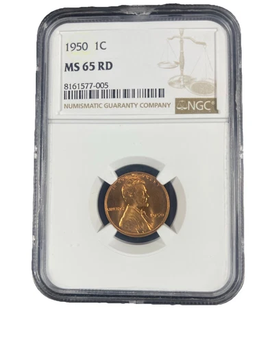 1950 MS 65 Red Lincoln Cent NGC Certified