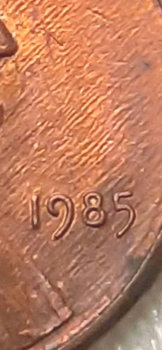 1985-P Lincoln Penny VF Rare Double Strike Double Monuments Strike Thru Errors - Picture 16 of 24