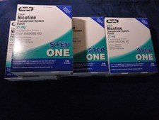 New 4 boxes of 14 Rugby 21 mg clear transdermal nicotine patches exp 2/29