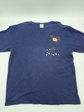 Y2k Looney Tunes Taz Tasmanian Devil Bowling Warner Bros L Navy Blue T-Shirt