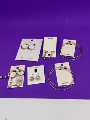 6 Piece EXPRESS Designer Jewelry Lot NWT Bracelets Layering Metal Earrings