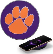 Clemson University Wireless Charger W/ Illuminated Tigers Logo Power Bank