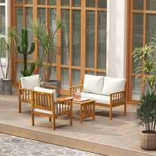 Naxos Acacia Wood Garden Sofa Set