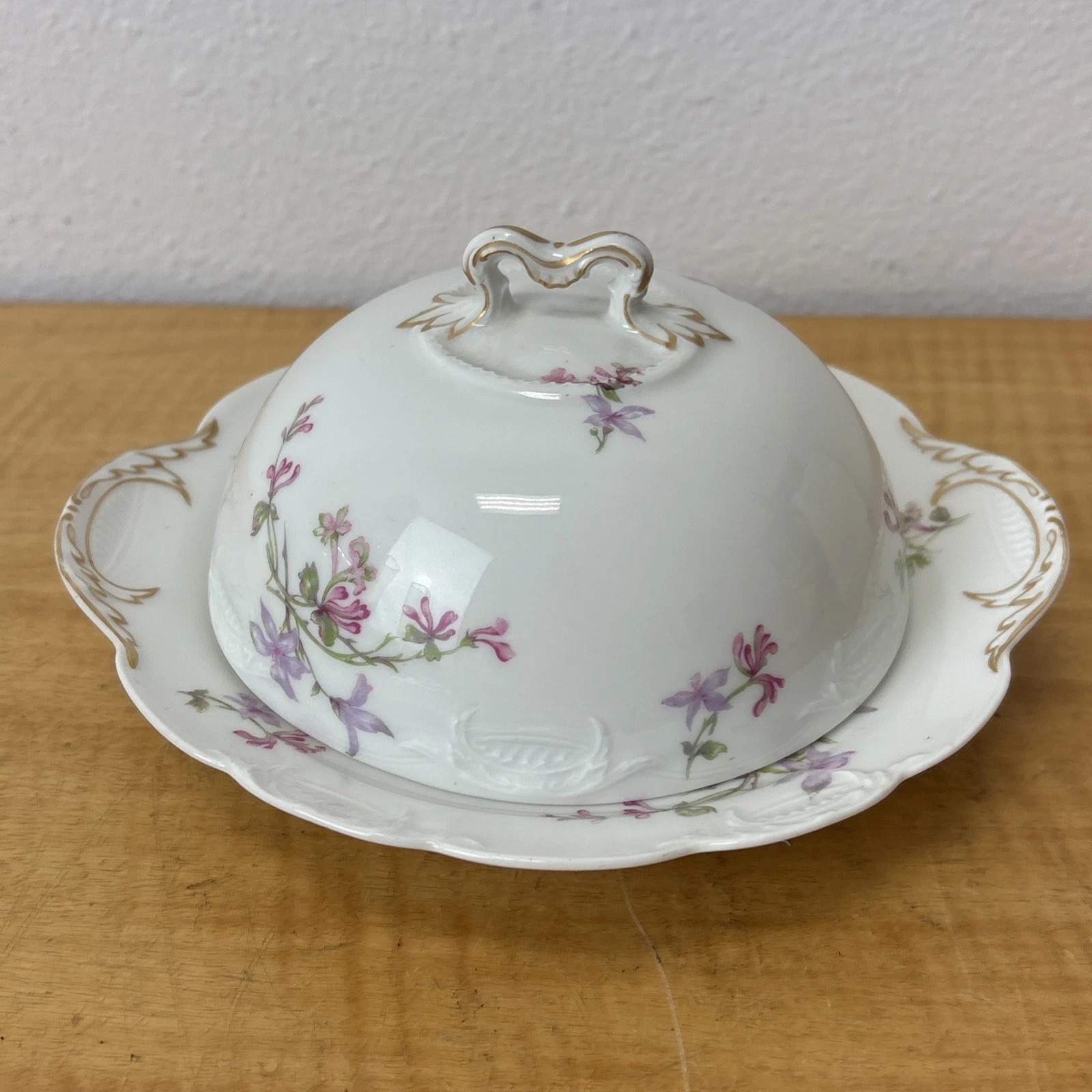 Haviland Schleiger 36a Limoges Butter Dish with Lid and Strainer