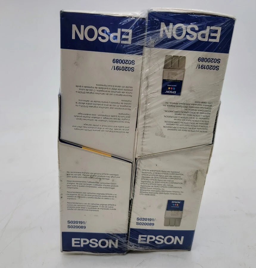 lot of 4 epson ink encre tinta s020191/s020089 - Image 4 of 4