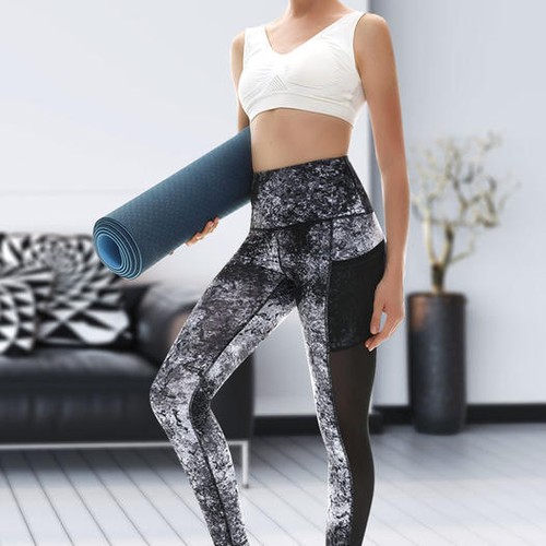 YGOODM Womens Tie-Dye Tummy Control Leggings High Waist Yoga Pants Buff Lifting - Picture 31 of 34