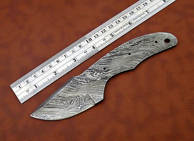 Drop point blank blade 7.25'' hand forged Damascus steel knife, 2.5'' Cutting edge