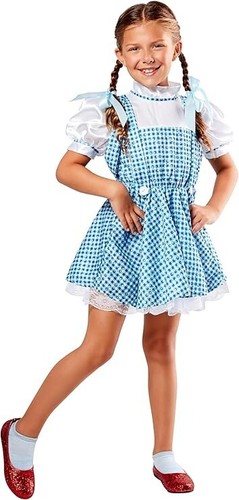 Rubie's offizielles Dorothy-Kinderkostüm Der Zauberer von Oz Pailletten Alter 8/10 Größe L - Bild 2 von 7