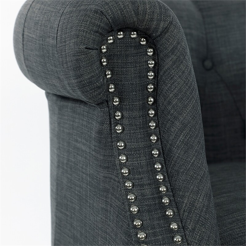 Lexicon Karlock Upholstered Accent Chair in Gray