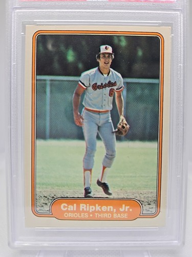 1982 Fleer Cal Ripken Jr. RC #176 Baltimore Orioles PSA NM 7 Free Shipping L👀k! - Picture 2 of 4