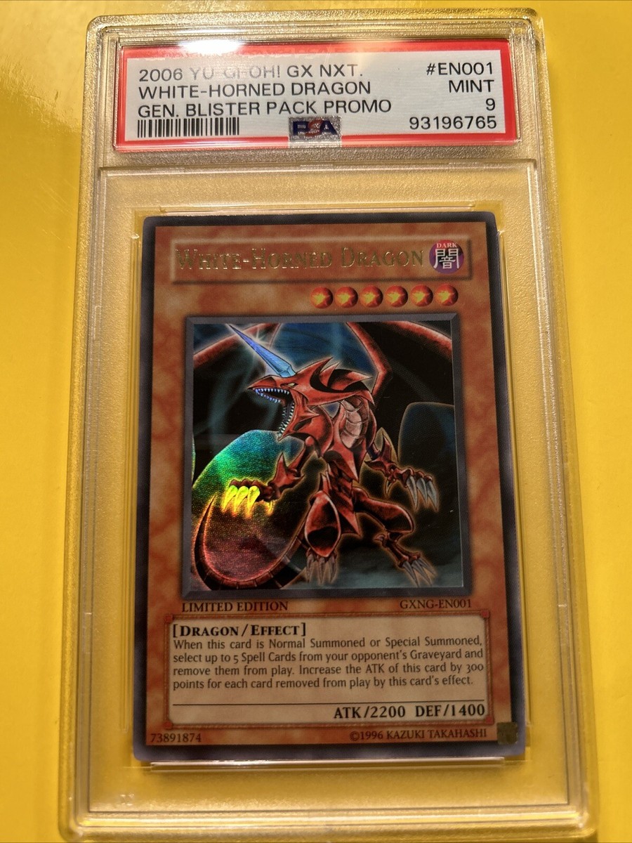 YuGiOh WHITE-HORNED DRAGON #GXNG-EN001🔥PSA 9 MINT🔥LIMITED ED