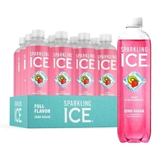 Sparkling Ice, Kiwi Strawberry Sparkling Water, Zero Sugar Flavored Water, with