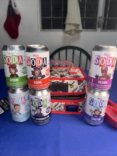 Funko SODA Vinyl STRANGER THINGS - 6 Common Set w/Cooler NO CHASES Ltd 5000