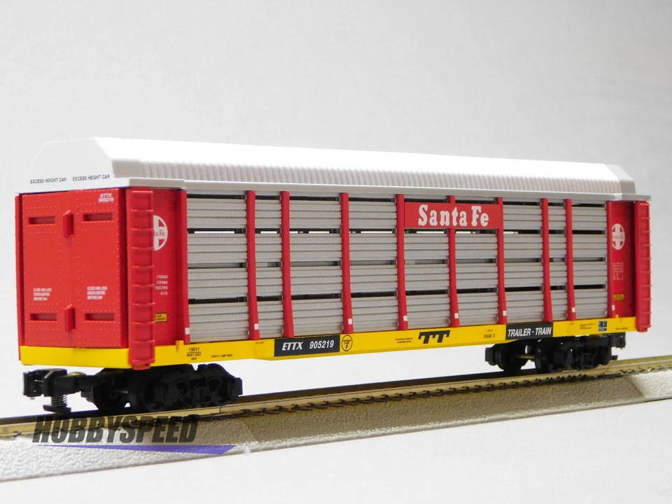 LIONEL AMERICAN FLYER S GAUGE SANTA FE AUTORACK #905219 freight car 2319011 NEW - Image 2 of 4
