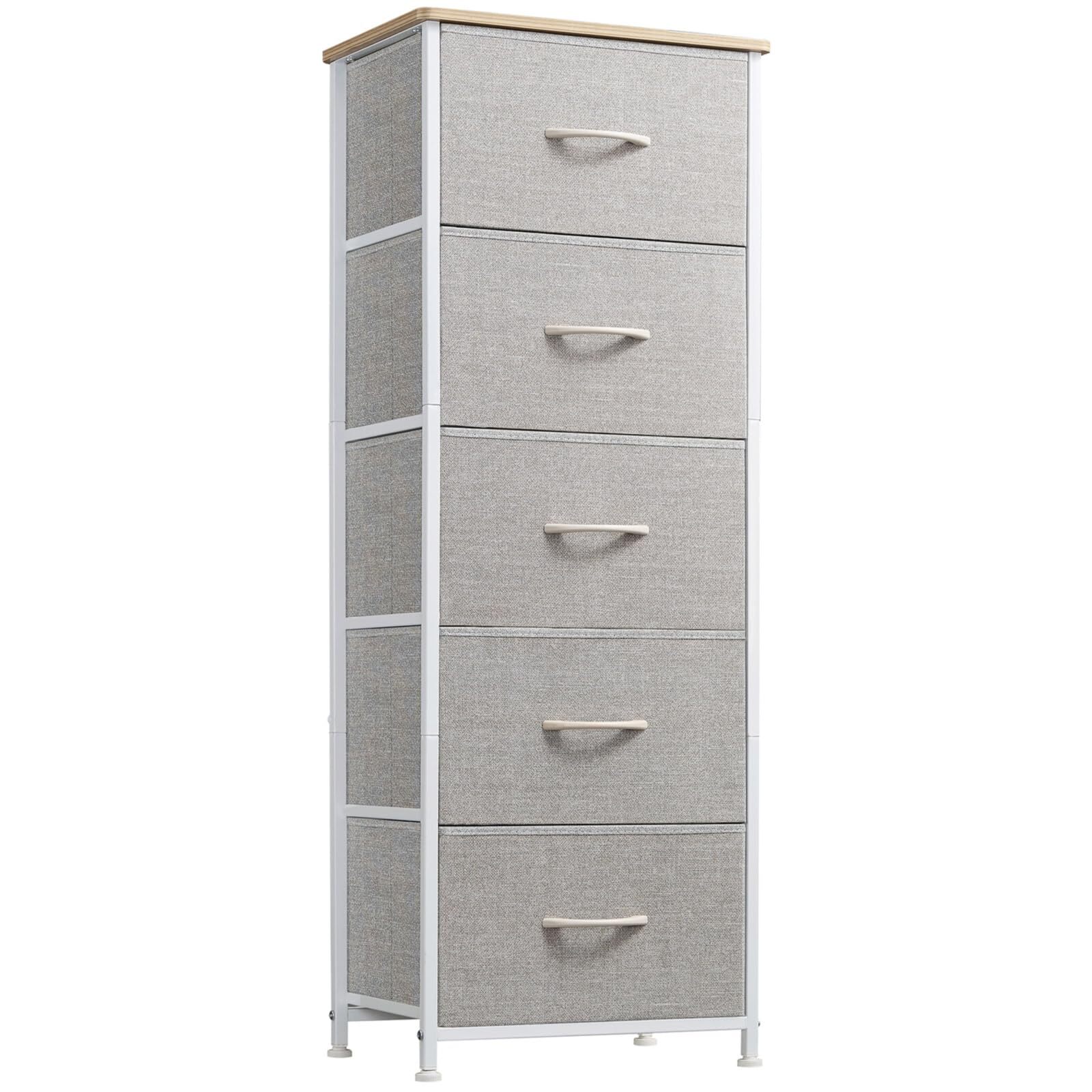 Tall 5-Drawer Dresser for Bedroom with Removable Storage Chest