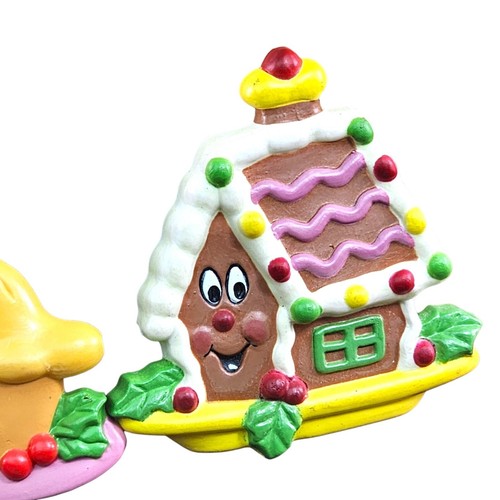 Avon Fridge Magnet Rubber Anthropomorphic Gingerbread House Pie Candy Cane Lot - Picture 2 of 5