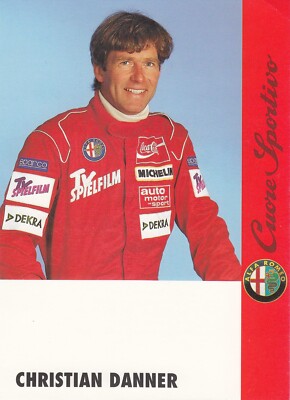 Autogrammkarte 13x18 cm DTM 1995 Christian Danner - Alfa Romeo 155