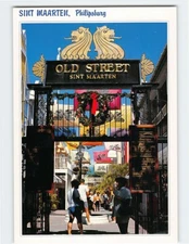 Postcard Old Street Philipsburg Sint Maarten