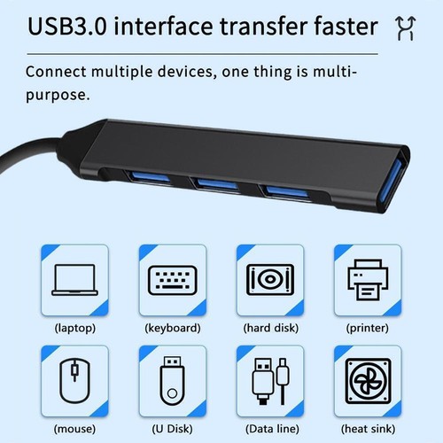USB C HUB 3.0 2.0 Type C 4-Port Multi-Splitter Adapter Android Laptop> H4T8 Y6H8 - Picture 8 of 14