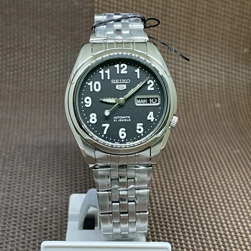 Seiko 5 SNK381K1 Automatic Black Analog Numeral Stainless Steel Men's Watch