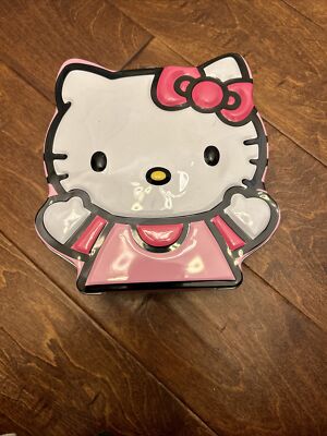 HELLO KITTY Face Tin Box Co Purse Sanrio missing handle