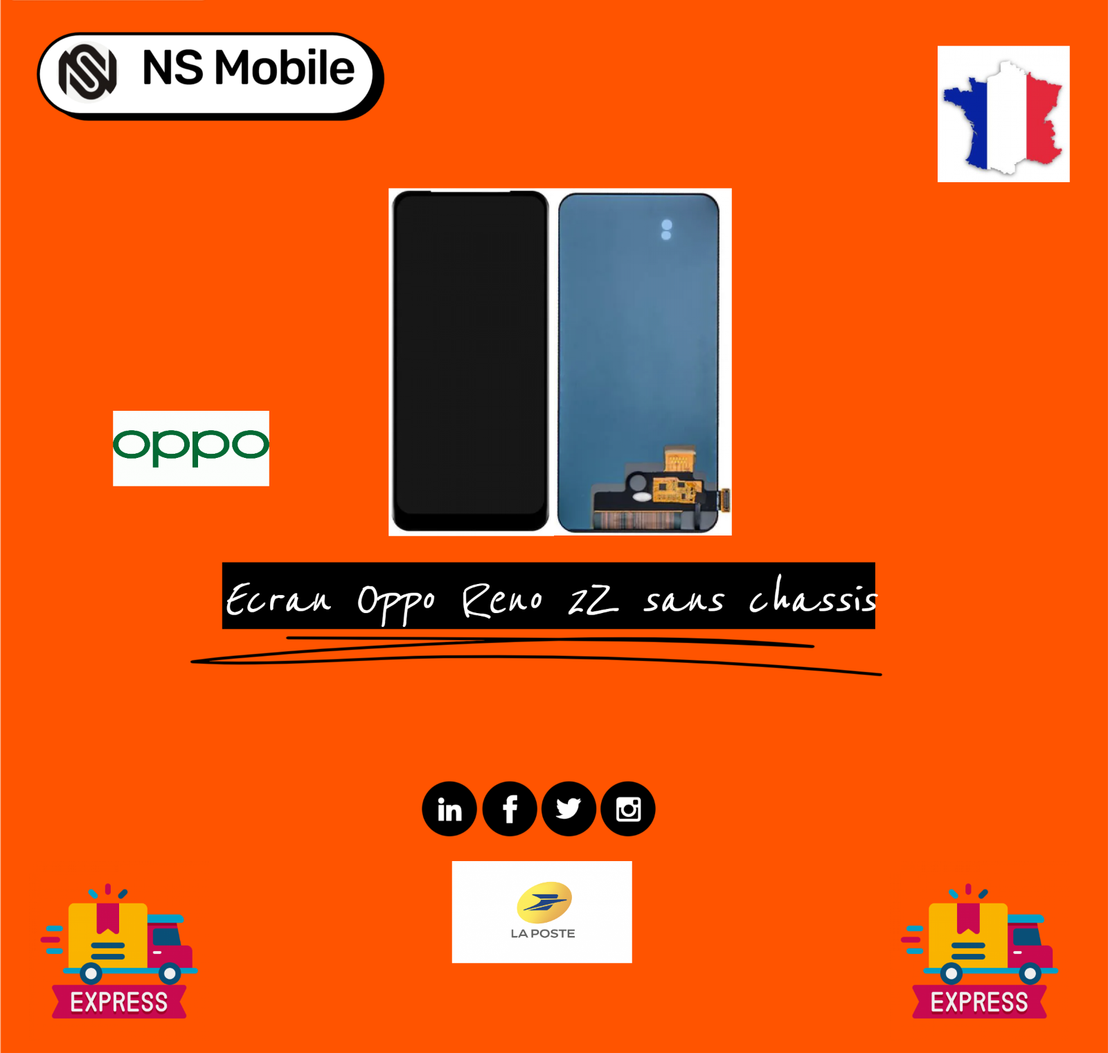 Écran LCD + Tactile De Remplacement Pour Oppo Find X - Noir, Complet, Neuf