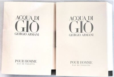 Lot Of 2 Acqua Di Gio By Giorgio Armani Pour Homme Eau De Toilette 1.2ml/0.04oz