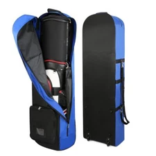 Foldable Rolling Golf Travel Bag w/ Wheels Hard Case Golf Protector for Airlines