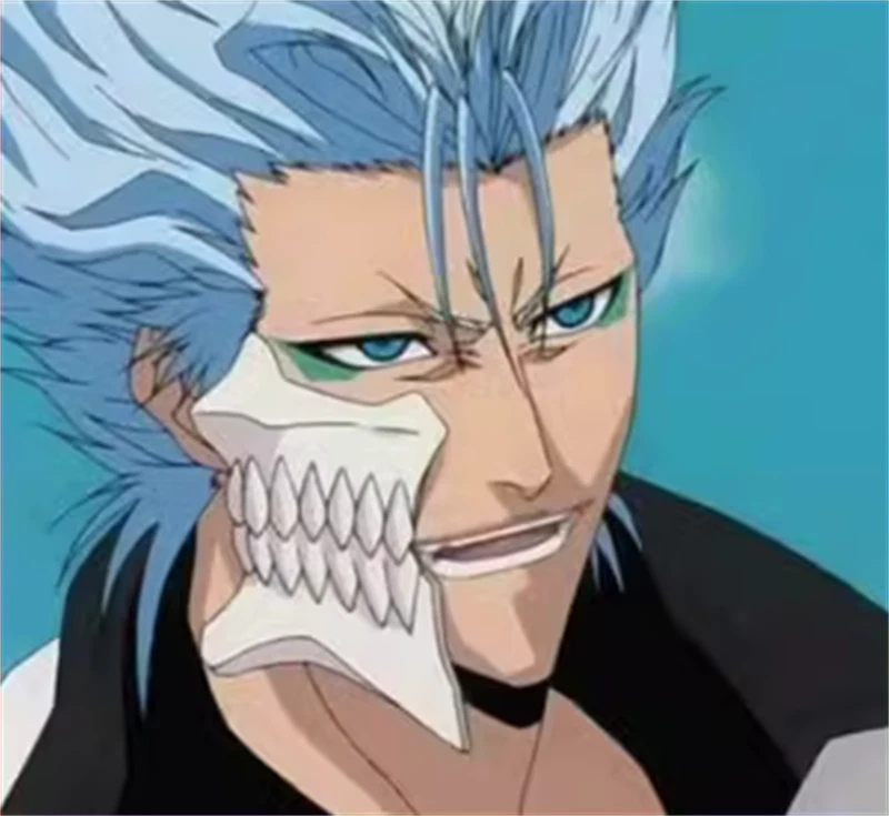 Anime BLEACH Grimmjow Jaegerjaques Cosplay Half Face Mask Costume Prop Halloween - Image 2 of 3