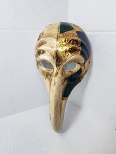 Venetian Mask Long Nose Blue Green White Party Festival Mardi Gras Naso Turco