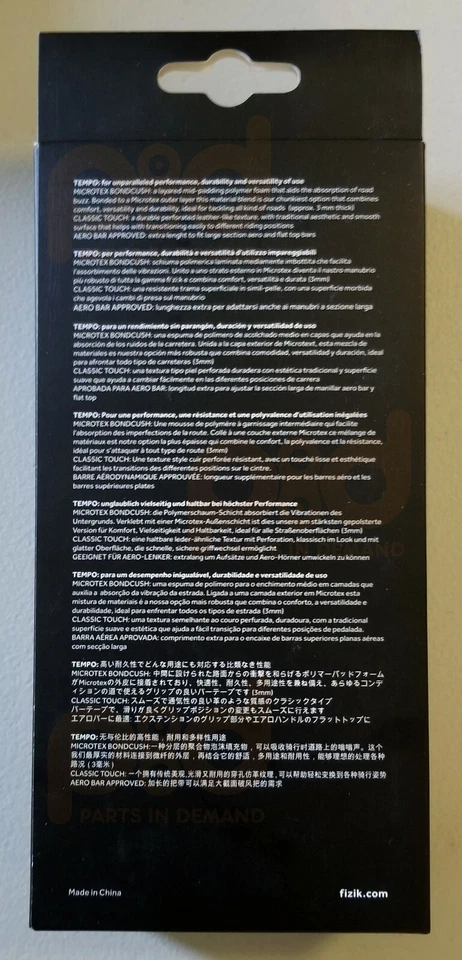 Cinta de manillar Fizik Tempo Microtex Bondcush Performance NEGRA 3 mm TOTALMENTE NUEVA Foto 3 de 4