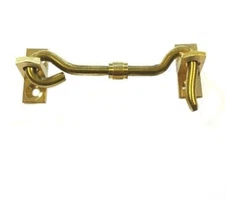 100 X Cabin Hooks And Eyes Solid Brass Door Stay 75mm 3 Inch Onestopdiy New