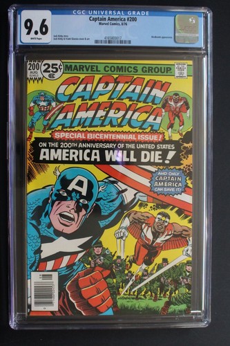 Captain America #200 vs ELITE 1976 Bi-Centennial SHEILD Falcon KIRBY CGC NM+ 9.6