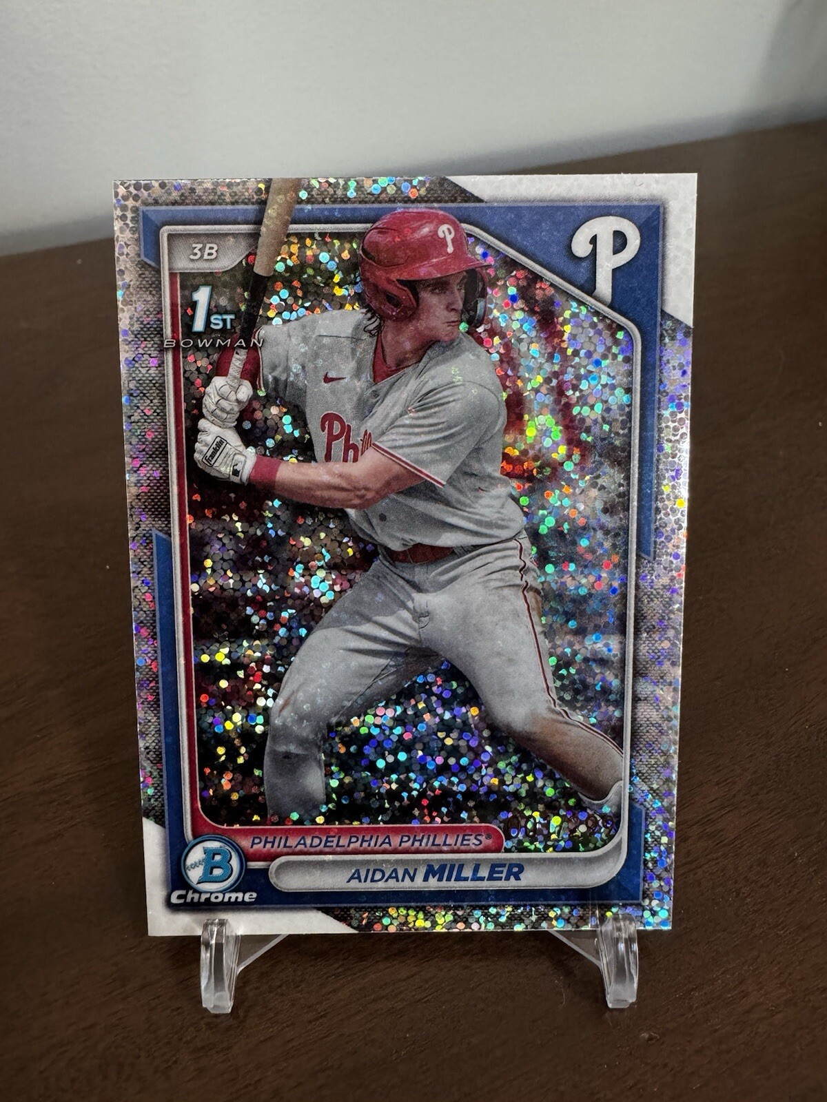 2024 Bowman Chrome #BCP-27 Aidan Miller Speckle Refractor 1st Bowman 🔥1 /299