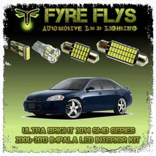 White LED interior lights package kit for 2006-13 Impala 12 pcs 3014 series SMD