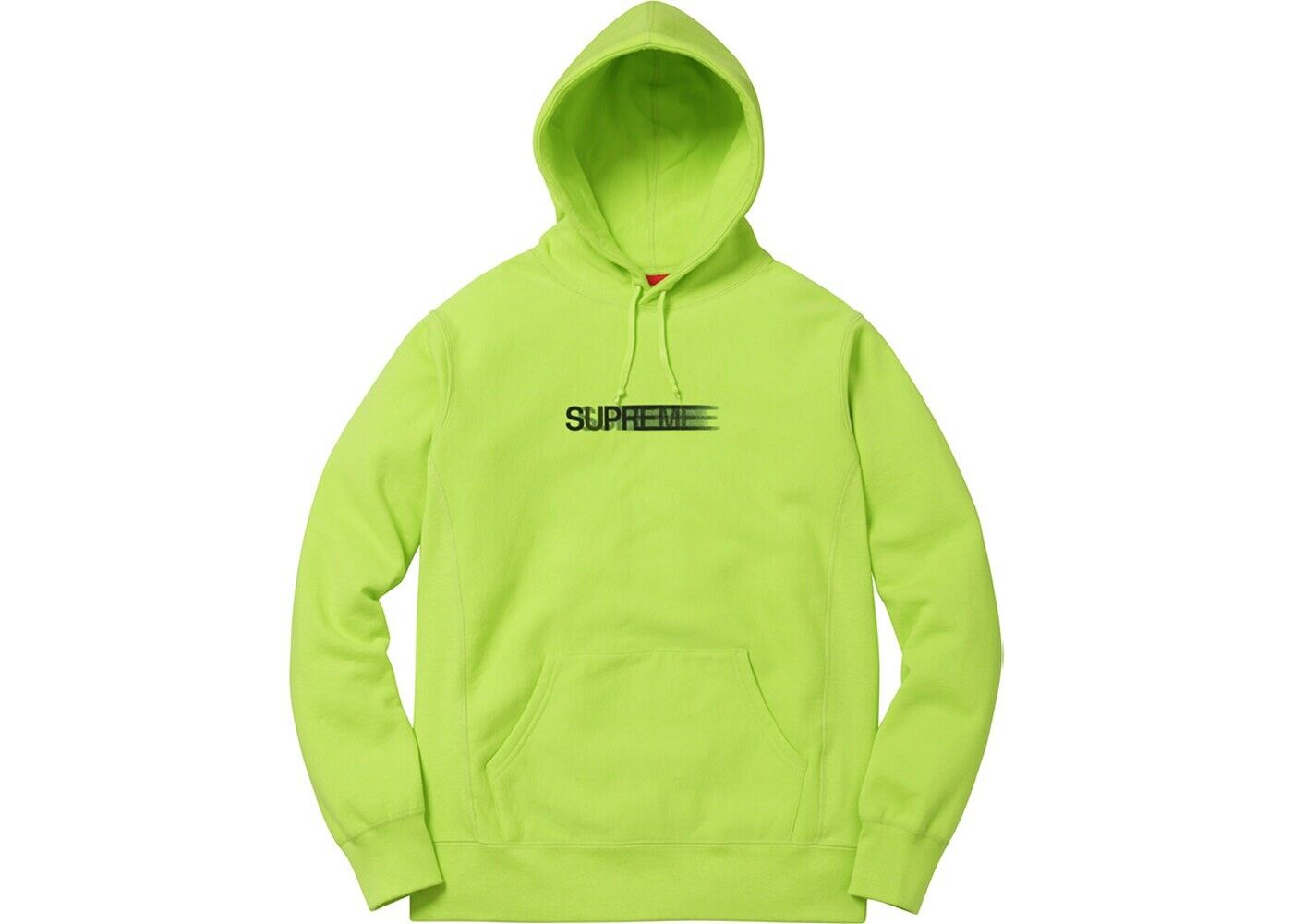 100% AUTHENTIC 2016 SUPREME MOTION BOX LOGO HOODIE LARGE LIME NEW