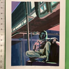 INDUSTRIAL MANUFACTURING, screenprint, figures, structure, serigraph print 