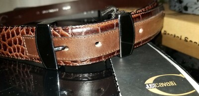 NWT Just Cavalli Mens Leather Belt Size 95 Made in Italy 100%authentic! Last one