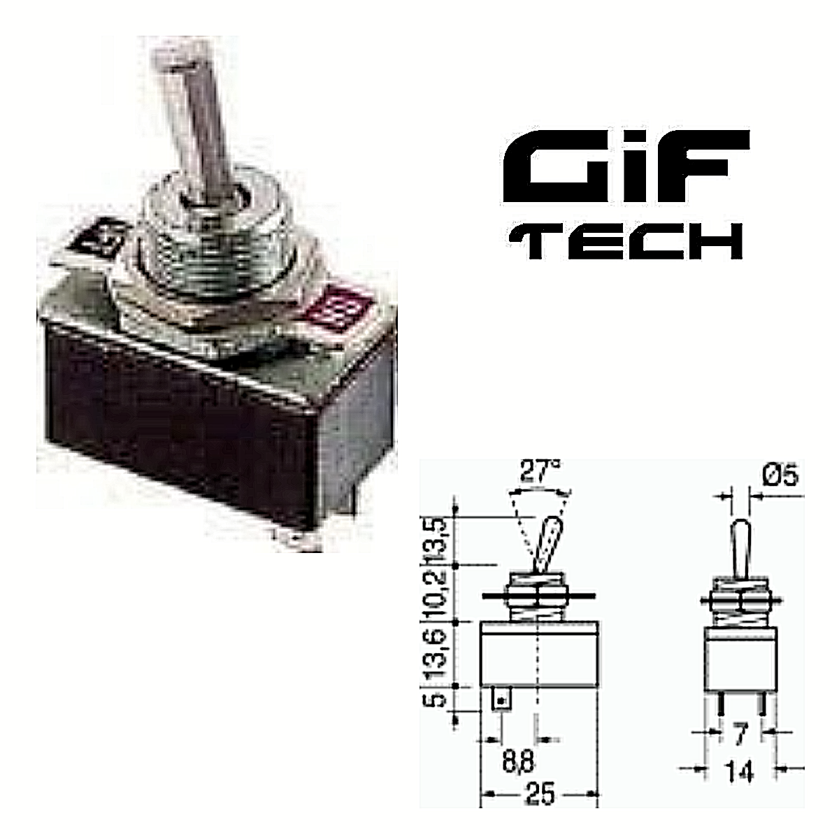 Gebildet Interruttore a Levetta in Metallo 25A 12VDC/15A 24VDC/10A 250VAC/ 15A 125VAC SPST Acceso/Spento 2Pin Interruttore a Bilanciere a 2Posizioni con Coperchio di Sicurezza per Auto KN3D-101