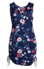 LEMON TART Women's 4X Watercolor Floral Priya Sleeveless Dress Summer 
