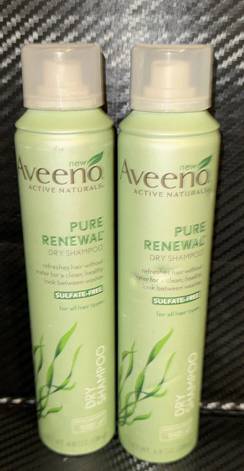 2x Champú Seco Aveeno Pure Renewal Spray Sin Sulfato 4.8 Onzas Difícil de Encontrar Nuevo Foto 3 de 3
