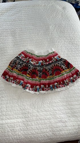 Desigual Girls 7/8 ruffle Circle Skirt Multi Colored Floral Skirt Floral euc - Picture 5 of 7