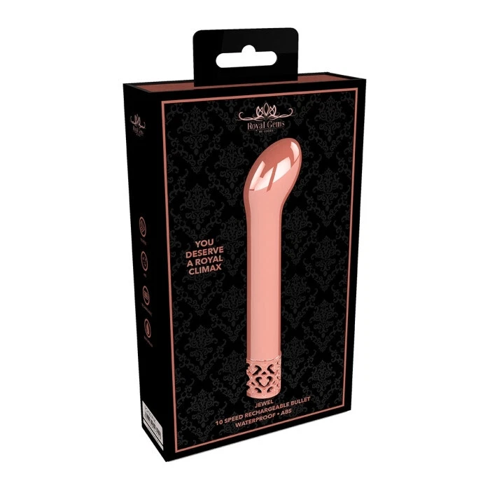 Shots Royal Gem Jewel - BALA ABS RECARGABLE - Bala del clítoris clásica dorada Foto 2 de 4