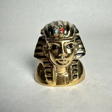 Vintage 1978 King Tut Whiskey Mini Decanter 1/10th Pint Empty