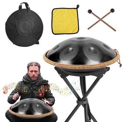 Handpan Drum 18 in 9 Notes G Minor Steel Hand Drum with Mallets for Adult Gift